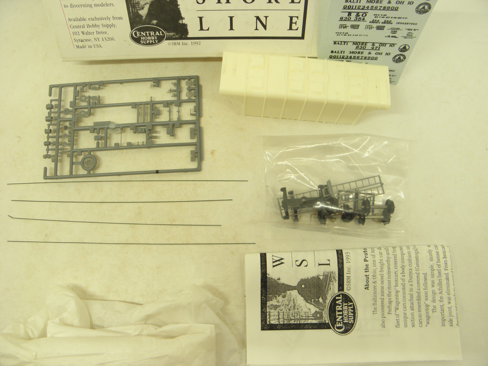 WEST SHORE LINE RESIN KIT #9501 BALTIMORE & OHIO COVERED HOPPER HO- (A)