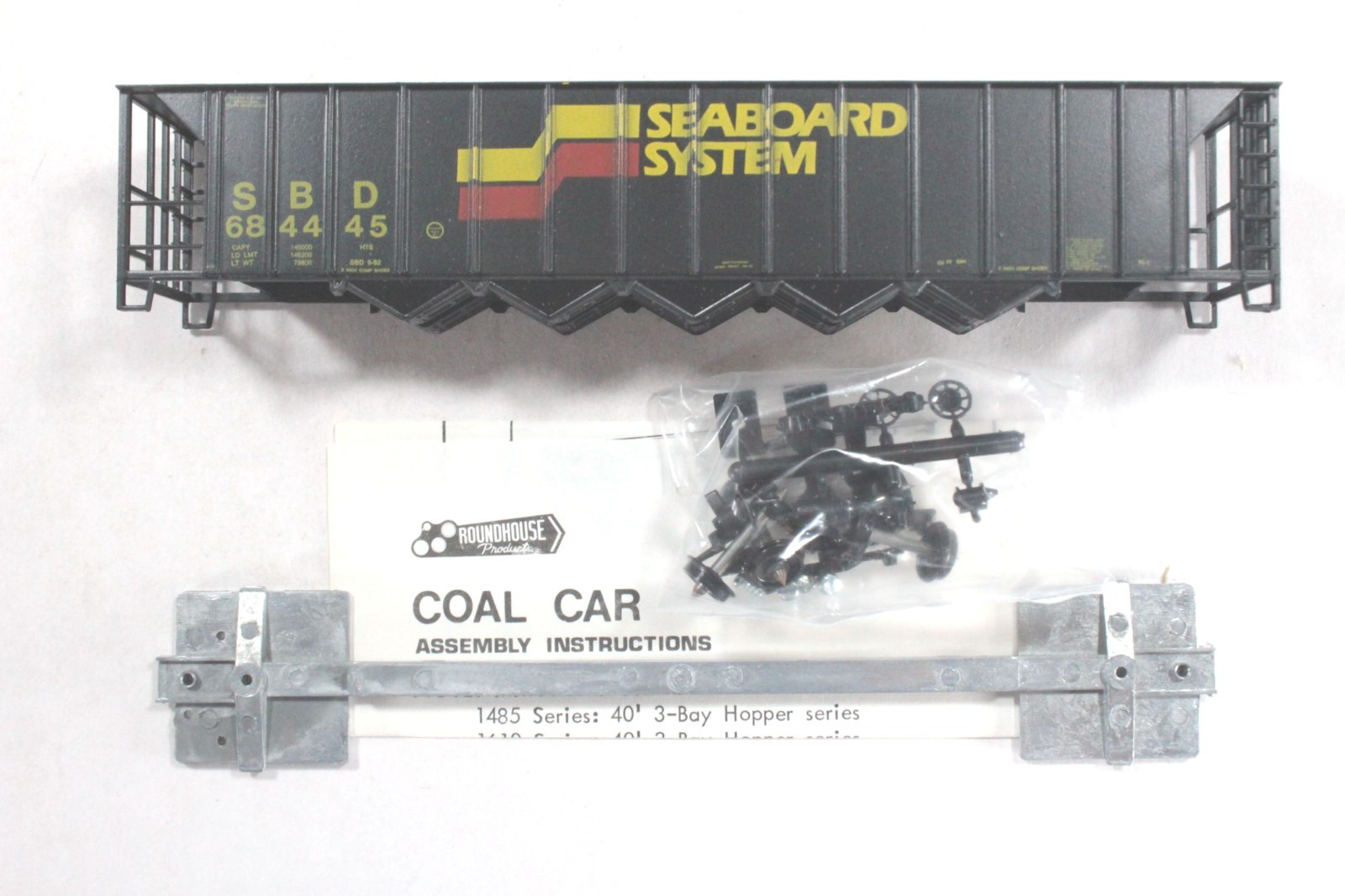 HO Roundhouse Seaboard Coast Line 55ft Ortner Rapid-Discharge Hopper #684445 New