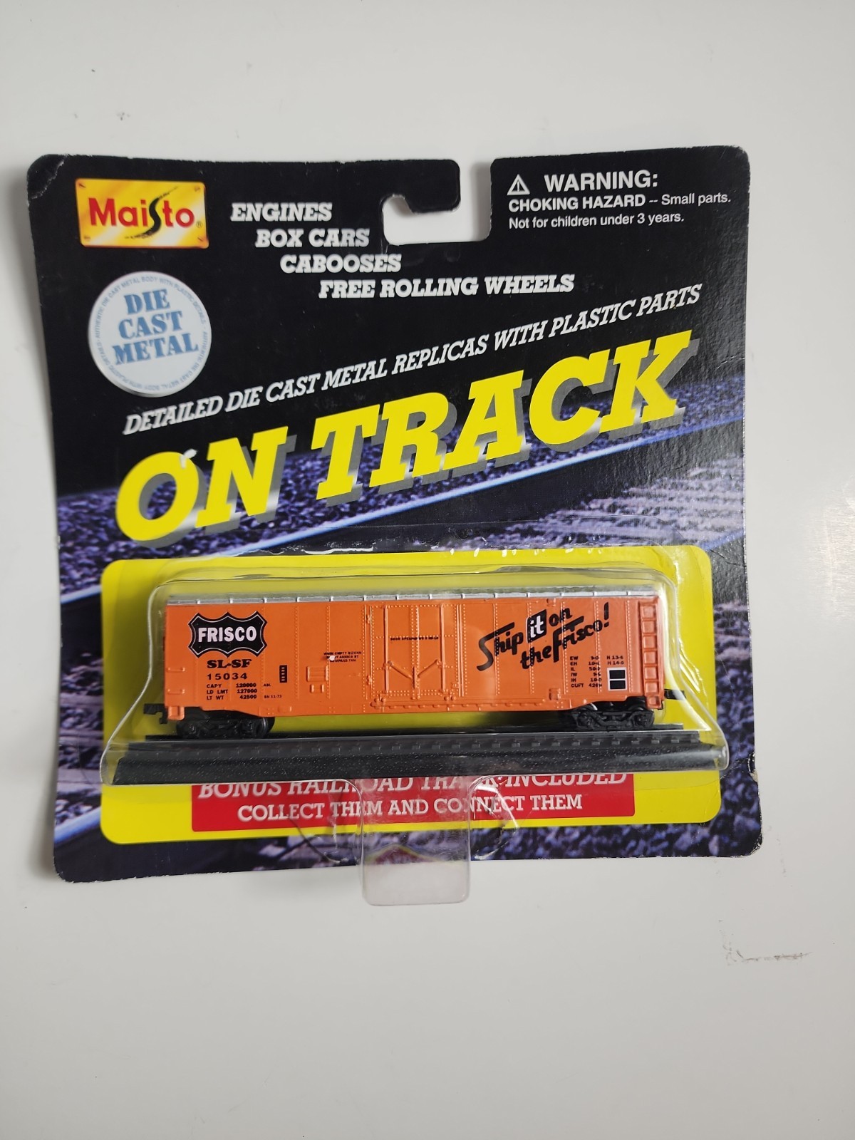 Vtg Maisto On Track Die Cast Metal Train Cart Lot of 6 1999 NIB