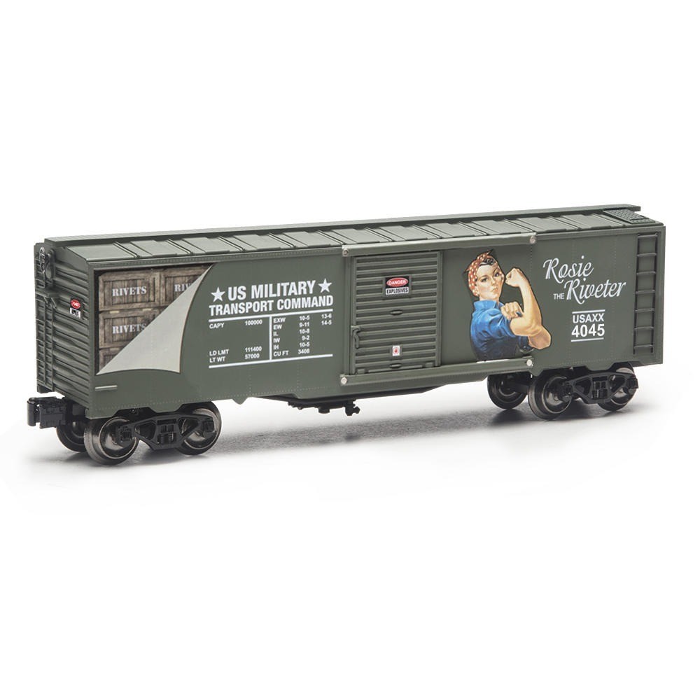 O Gauge WWII Rosie the Riveter Military Boxcar Model Train Collectible Stock