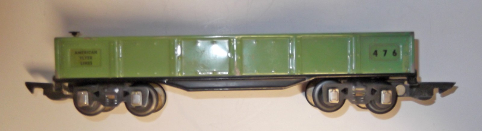 Vintage Pre-War American Flyer O Gauge #476 Gondola Car Green * Freight Train