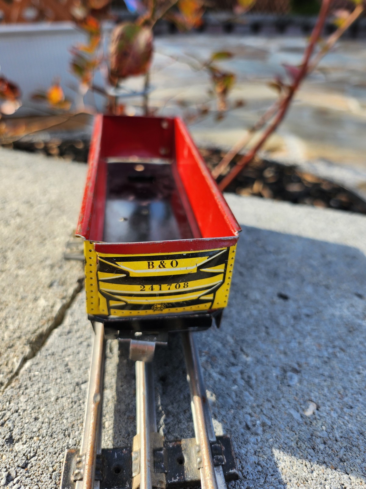 Marx O-Gauge Pressed Steel Tin Litho O-SCALE 2-Rail B&O 241708 GONDOLA