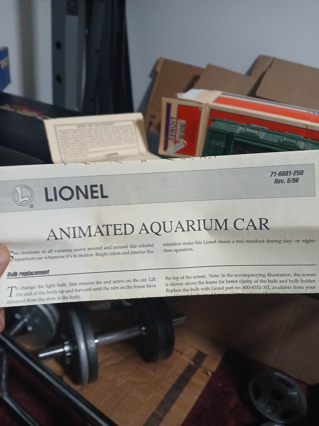 Lionel 6-16742 Gil Finns Trout Ranch Animated Aquarium Car Model Train