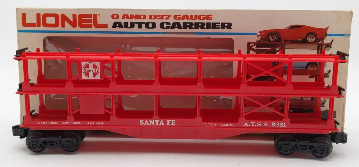 LIONEL 9281 Santa Fe Auto Carrier New In Box