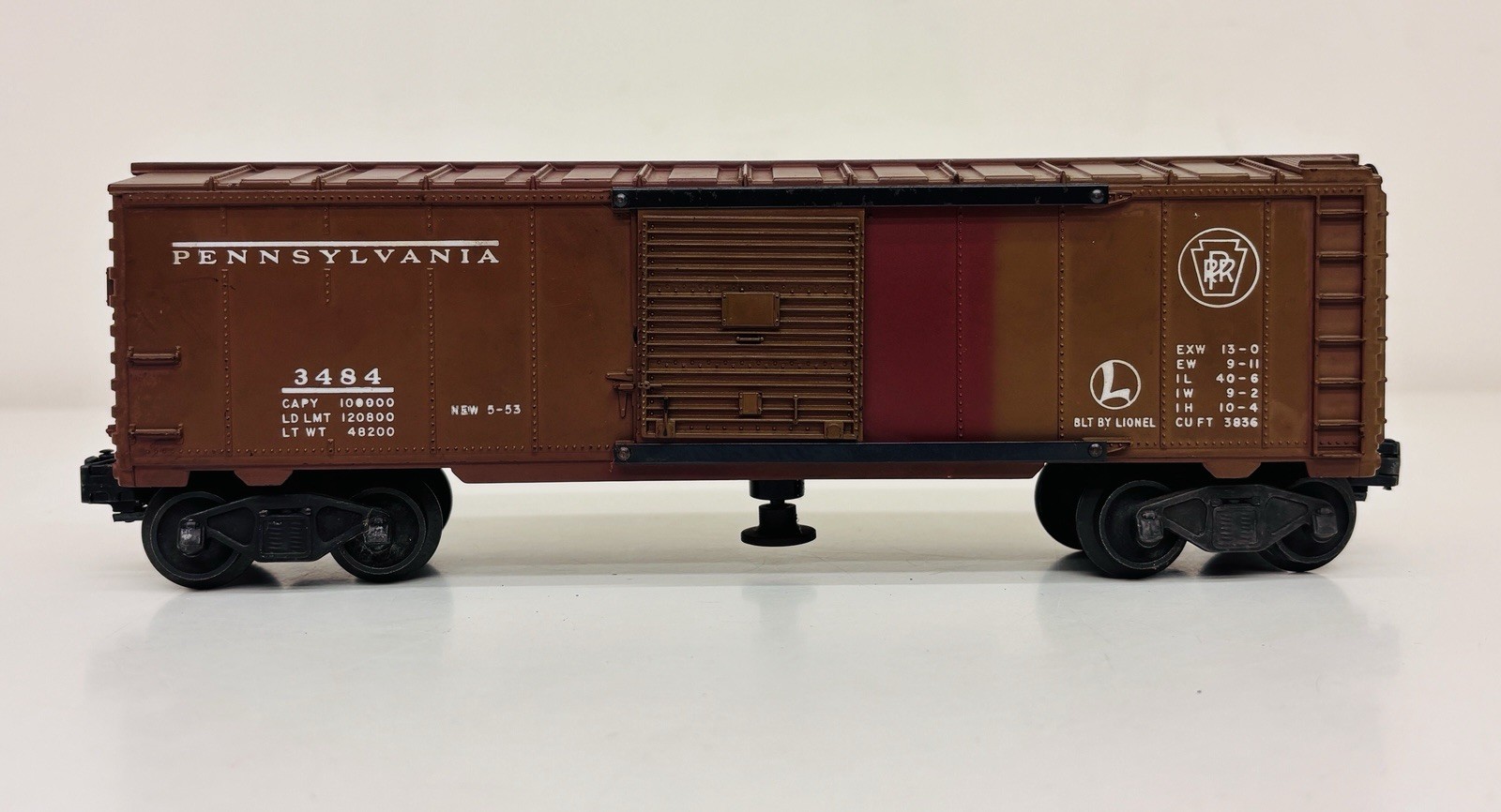 Lionel Postwar Pennsylvania PRR Operating Box Car 3484