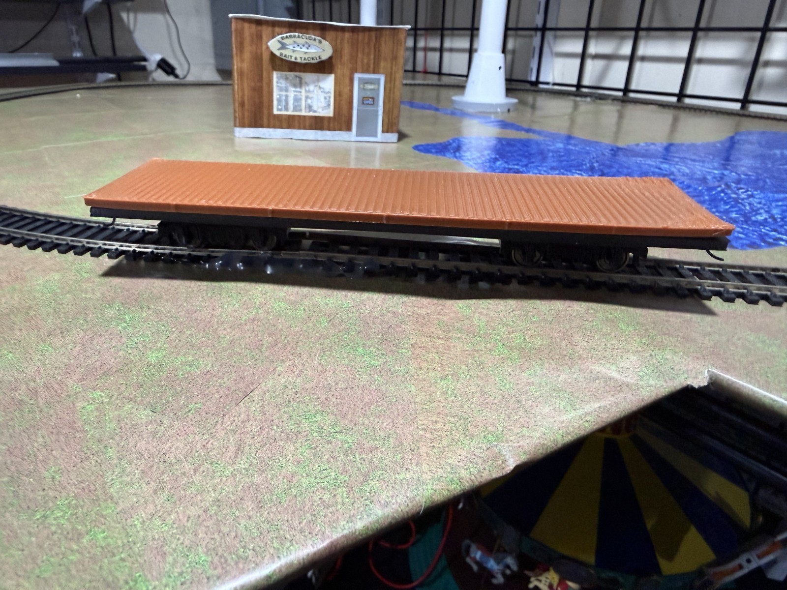On30 Model Train Flatcar with Trucks and Knuckle Couplers -Several Color Options