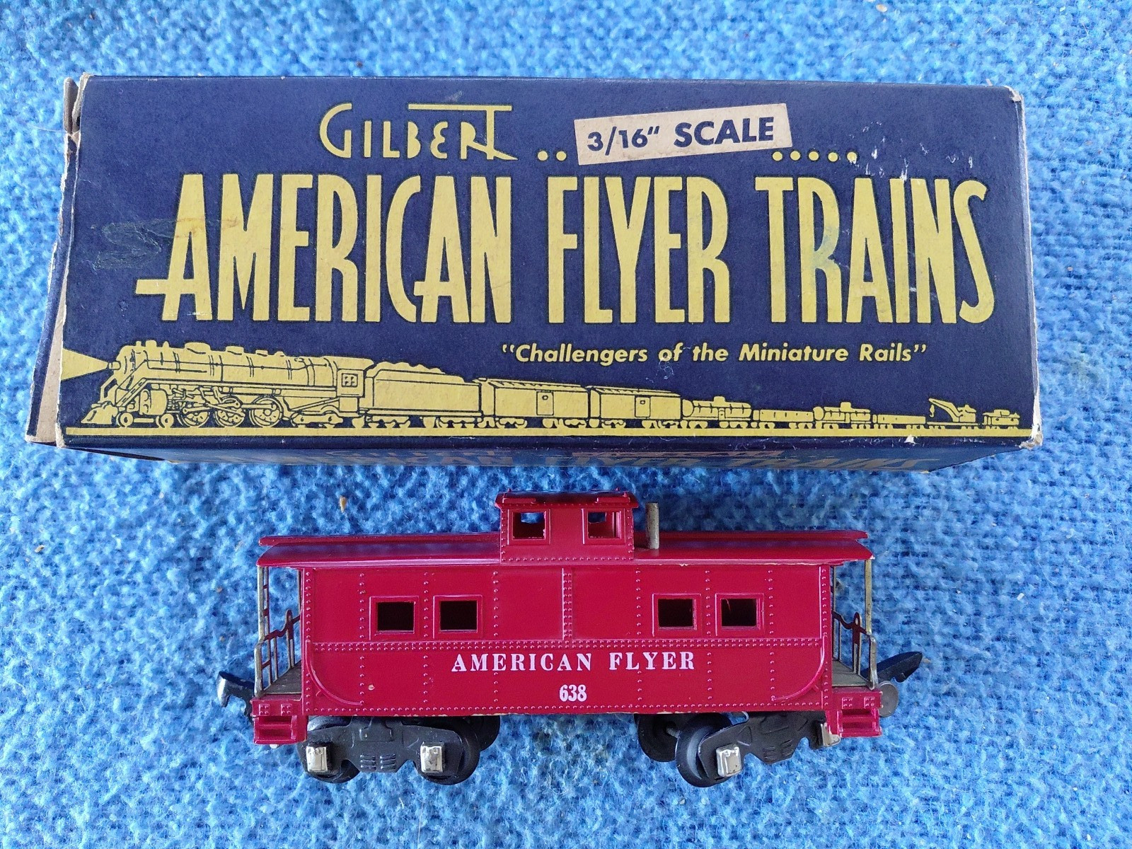 American Flyer No. 638 Caboose in Original Box 1940 3/16th Scale Vintage Hobby