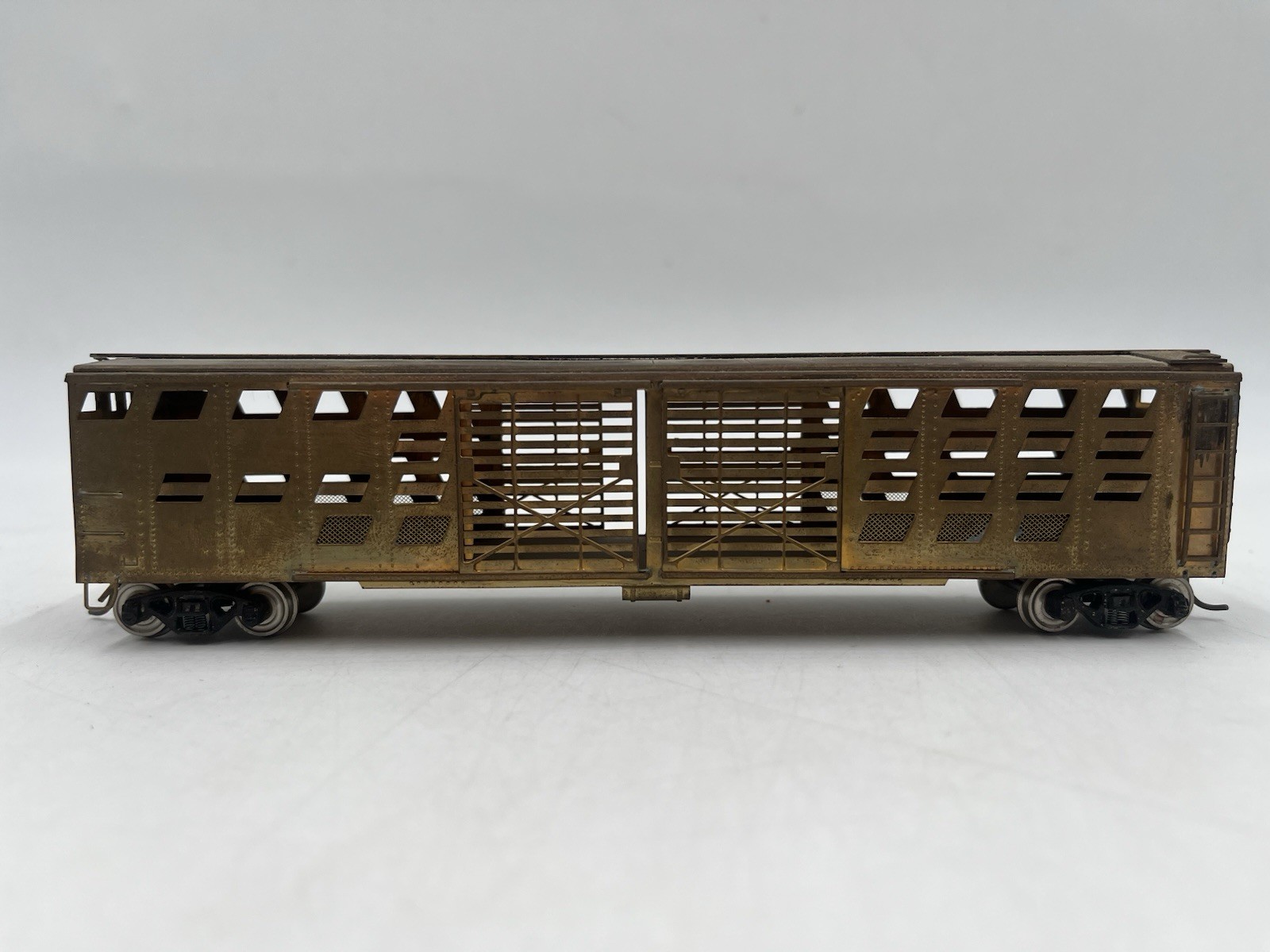 Ho Scale Rolling Stock Trains Inc Baltimore & Ohio Stock Cattle Car Brass