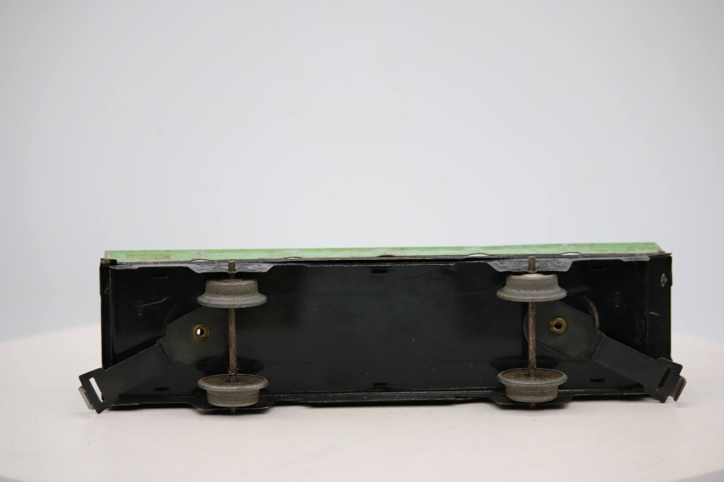 O Scale American Flyer Green Gondola #476 Made from Pressed Steel.