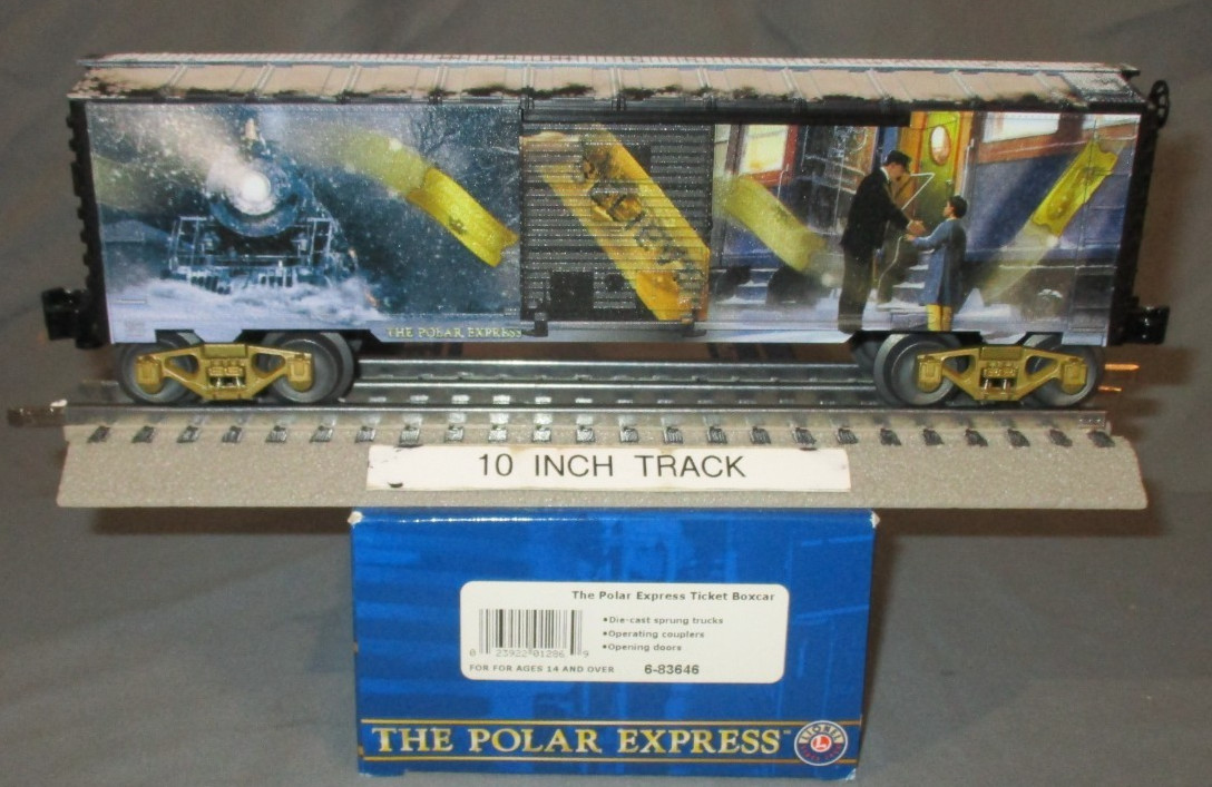 Lionel 83646 Christmas Polar Express Ticket Metal Frame Boxcar O/027 ga. ’16 USA