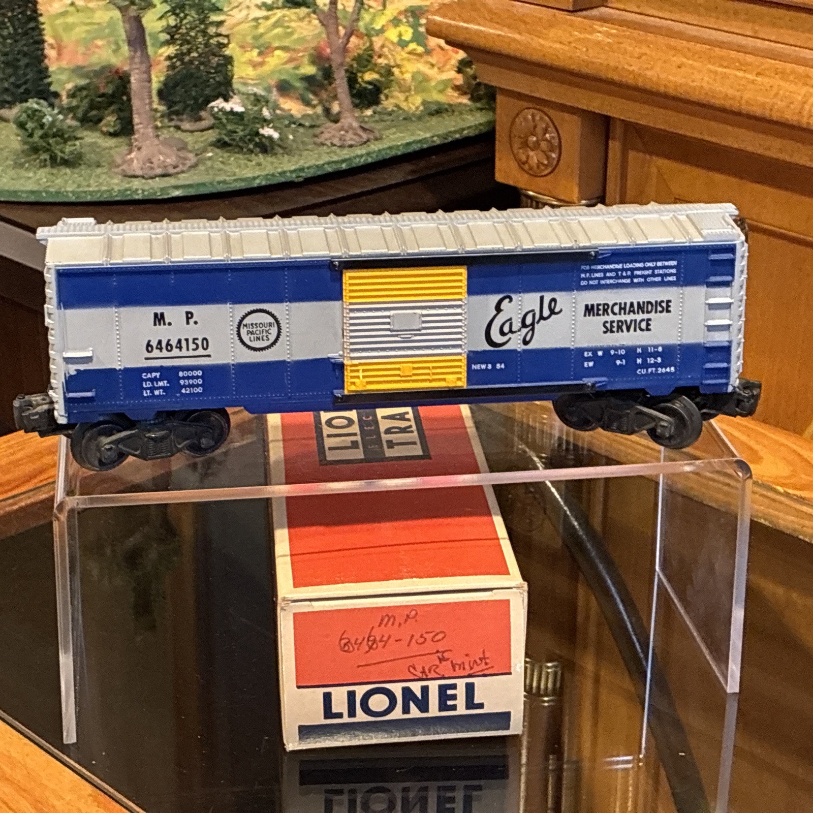 ~MINT UNRUN~LIONEL 6464-150 MISSOURI PACIFIC BOXCAR (Variation C Painted)
