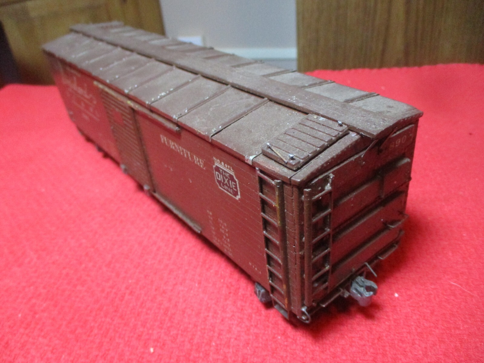 Unbranded 1920’s O Gauge Dixie Lines Wood Sided Furniture Boxcar NC&StL 890