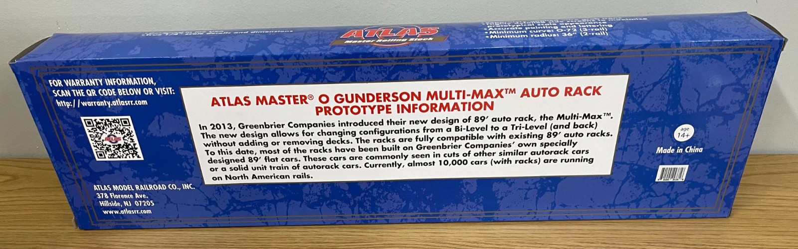 Atlas O 3001496-2 Canadian CN GTW Gunderson Multi-Max Autorack Scale 3Rail Train