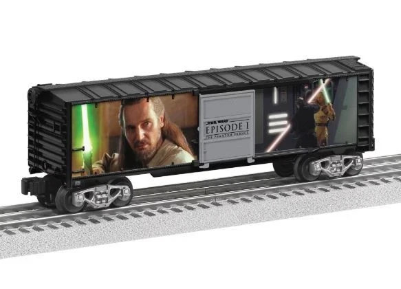 LIONEL 2528280 STAR WARs Lightsaber Series Illum Boxcar Darth Maul Qui -Gon Jinn