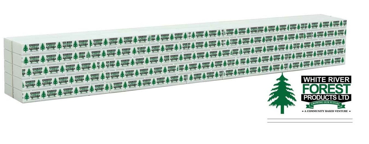 Walthers HO ~ Lumber Load ~ Mainline 72′ Centerbeam ~White River Forest Products