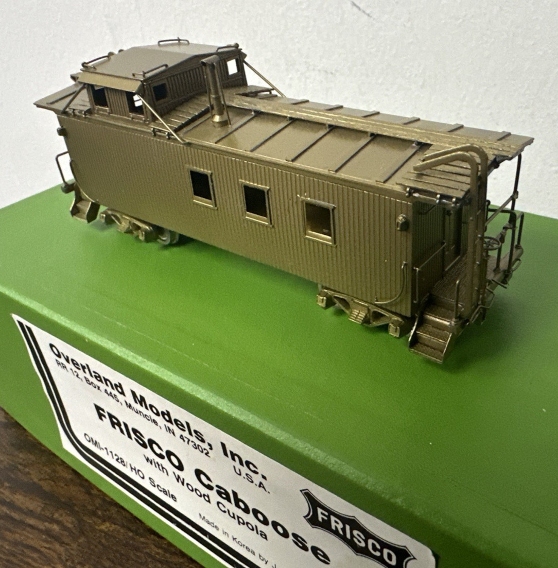 Overland Models, Inc. HO Brass #OMI-1128 FRISCO Caboose w/Wood Cupola – NIB!