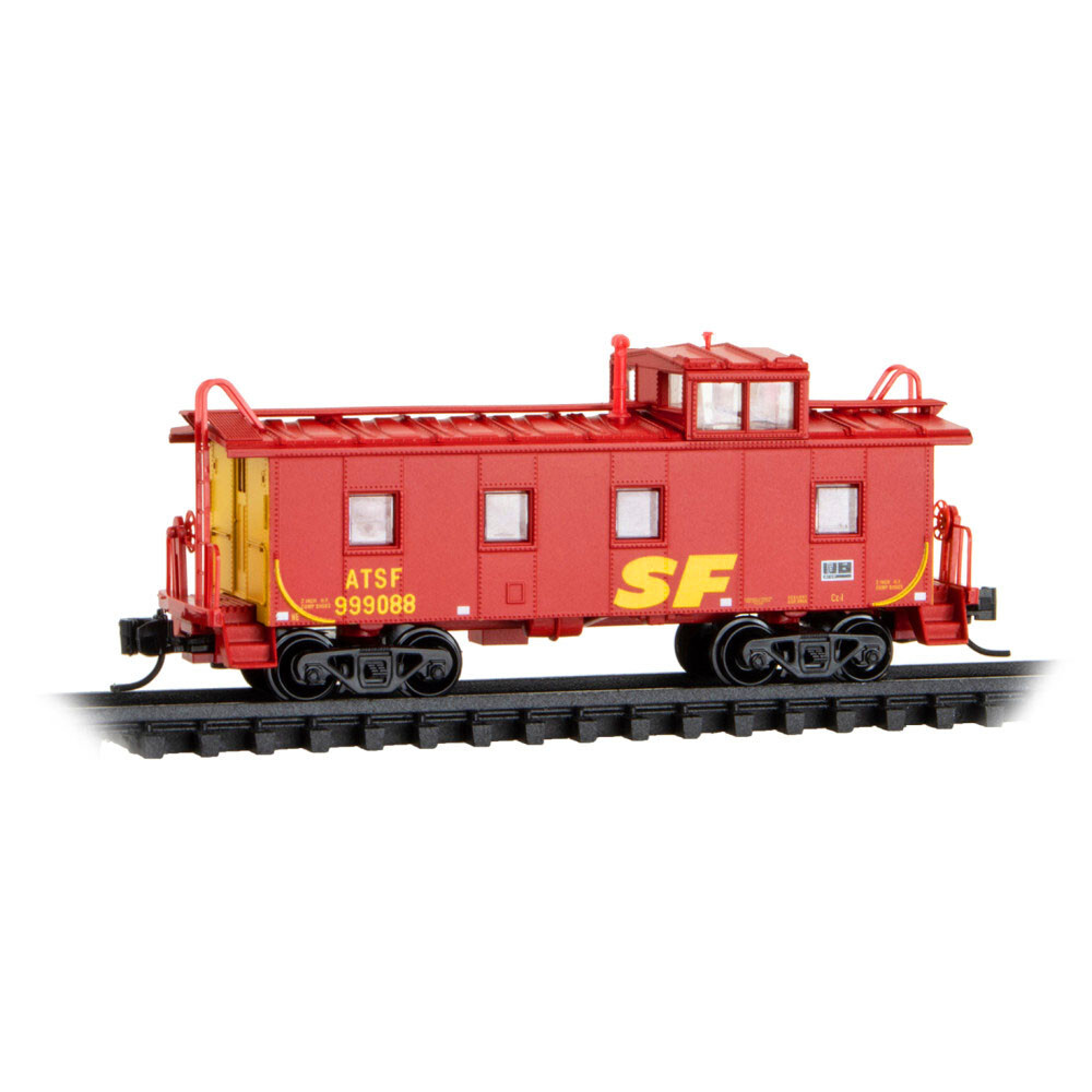 N Scale MTL 100 00 620 AT&SF Santa Fe 36′ Riveted Steel Caboose Offset Cupola