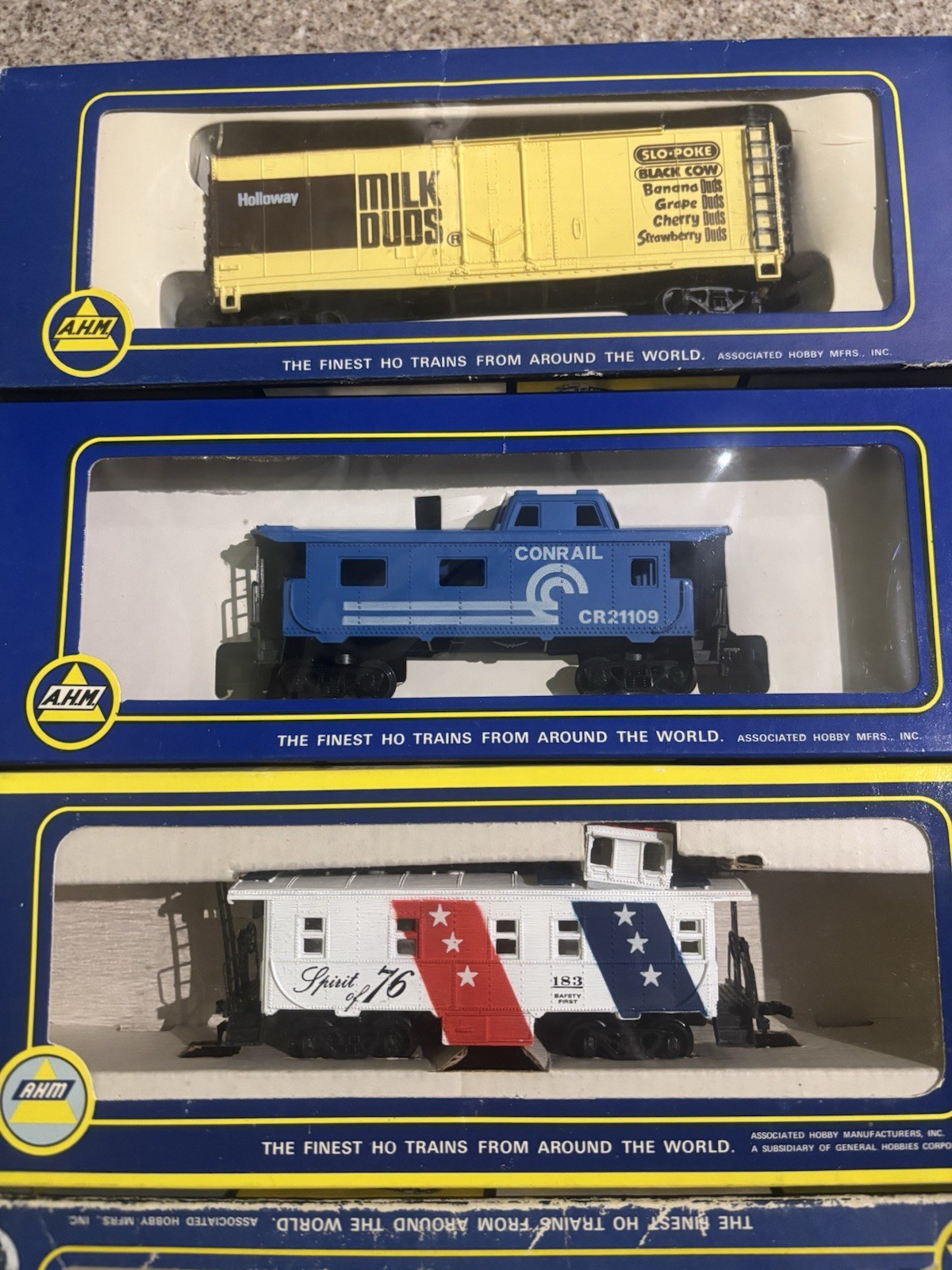 Vtg Lot Of 11 AHM HO Scale Freight Cars/Rivorossi Multiple RR SeeDescription NIB