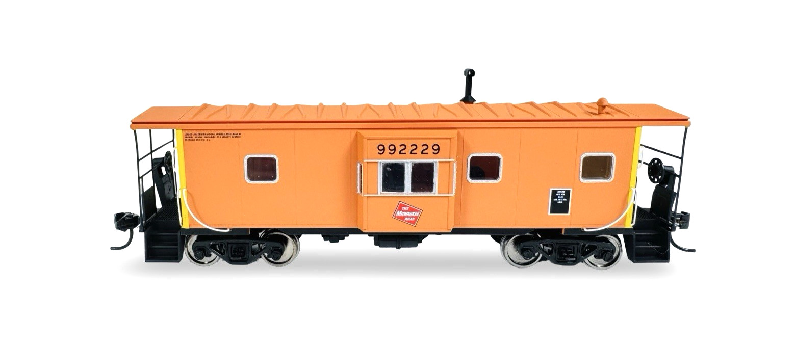 932-7632 Walthers HO 1/87 Milwaukee Road (#992229) Bay Window Caboose
