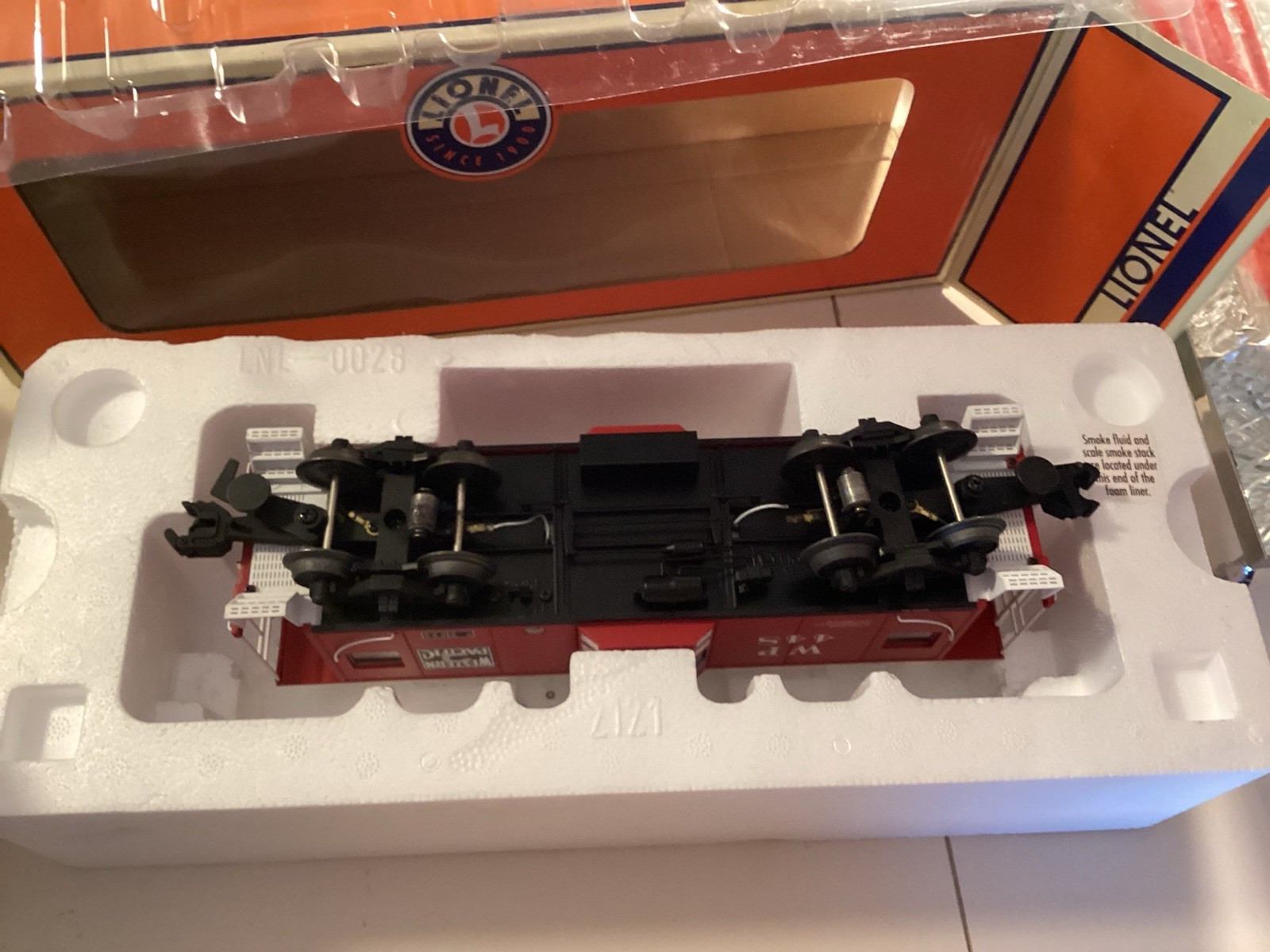 LIONEL WESTERN PACIFIC RED BAY WINDOW STYLE CABOOSE 6-17655 O SCALE #448