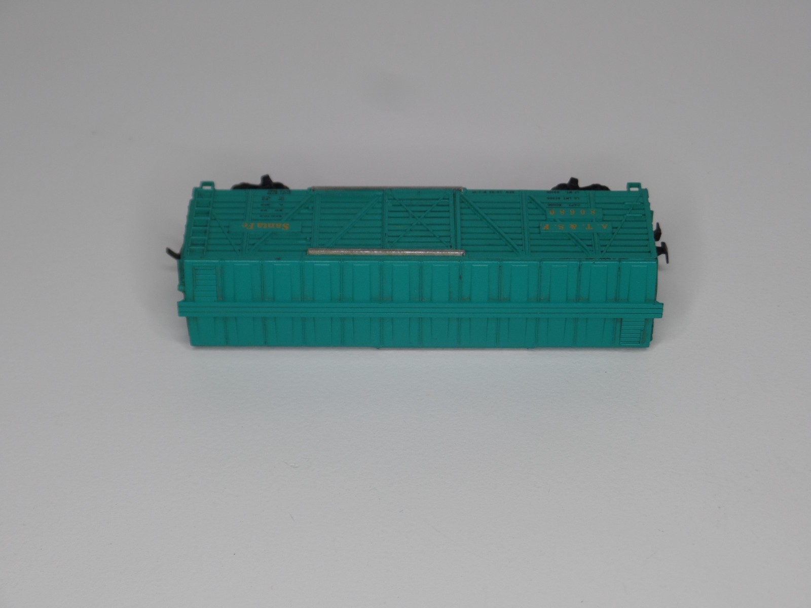 Mantua HO Scale 1:87 Santa Fe #80680 ATSF Blue Teal Stock Cattle Freight Box Car