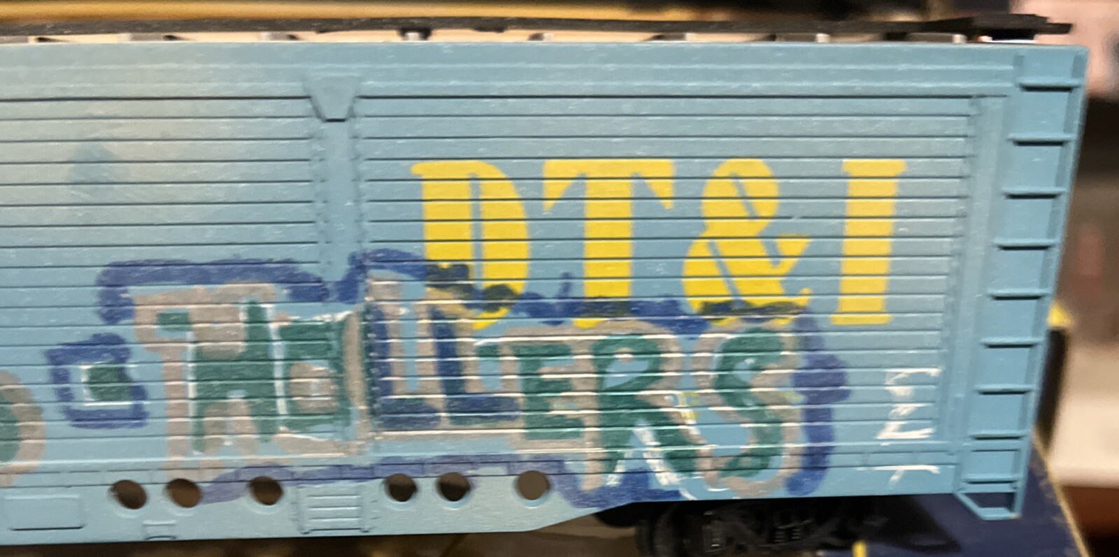 HO Scale Custom Graffiti + Weathered 50’ DT&I Box Car.