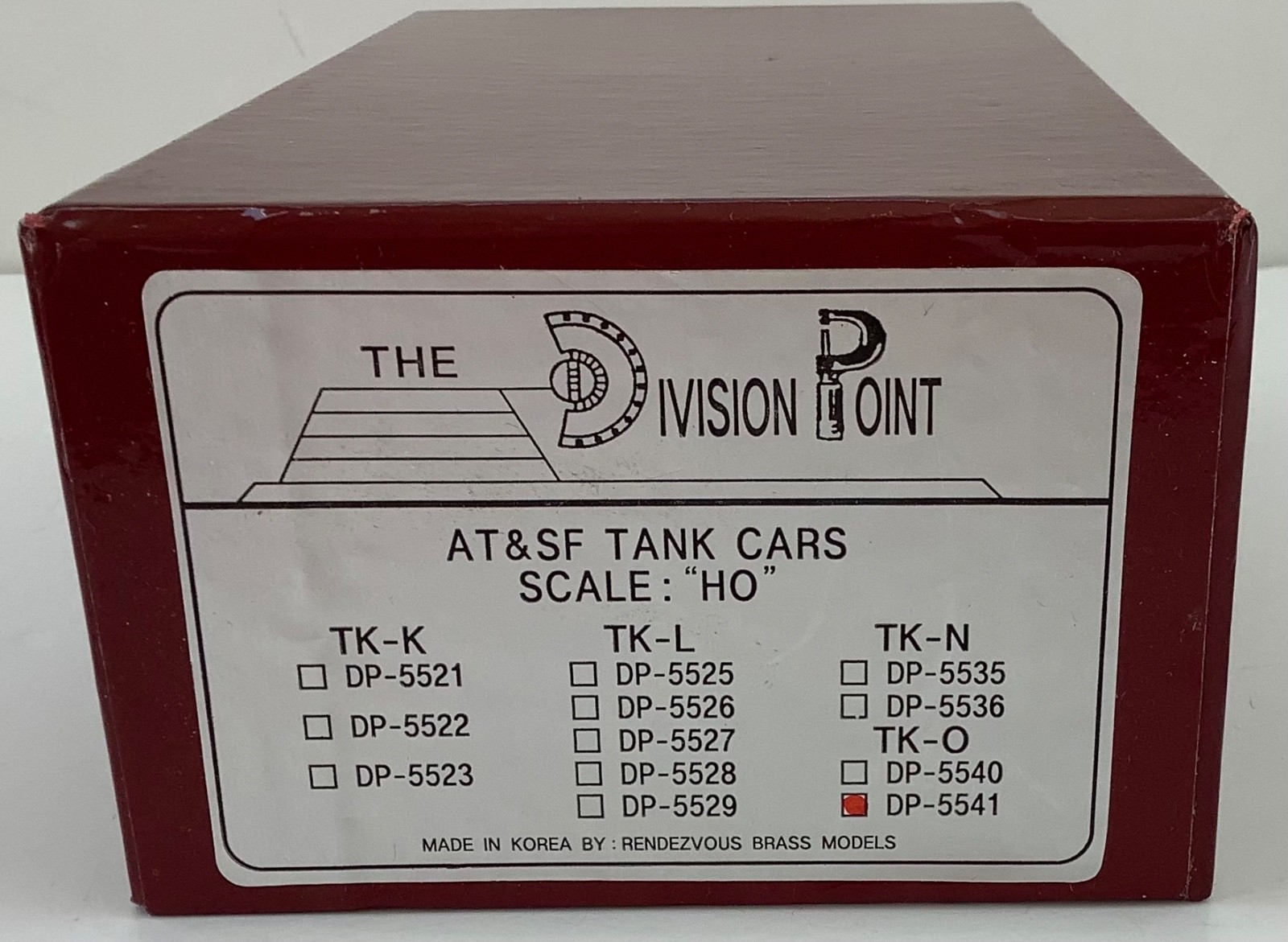 HO Division Point brass DP-5541 AT&SF Santa Fe TK-O Tankcar Factory Painted