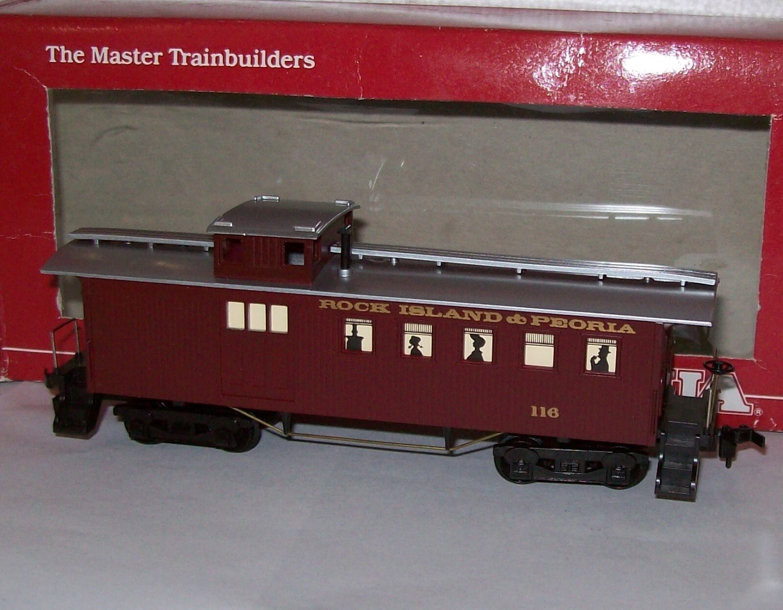 HO Peoria and Rock Island Railroad Old Time Caboose by Mantua