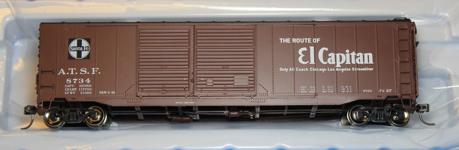 HO Scale – ATLAS 20 006 591 ATSF – SANTA FE 50′ Post War Double Door Box Car