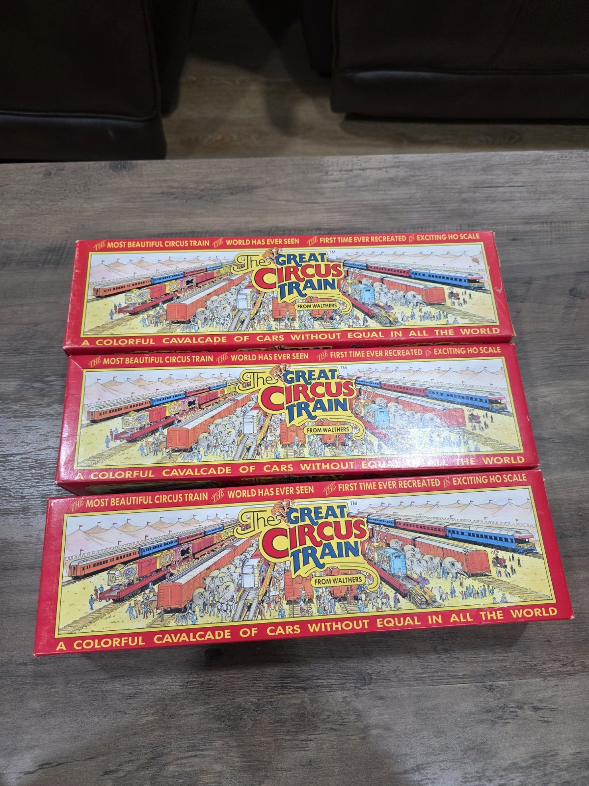 Walthers HO Scale Circus Flat Car Set Gentry Bros Ringling Bros Ready-to-Go