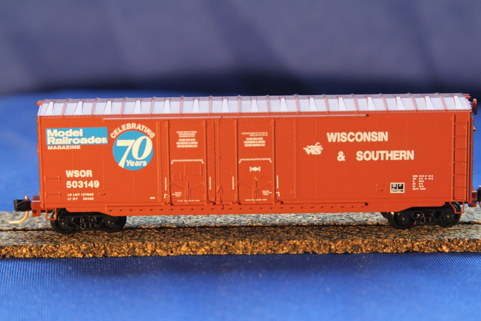 50′ Standard Box Car – Wisc. & Southern – 70th Anniv. – N Scale – 75130-3