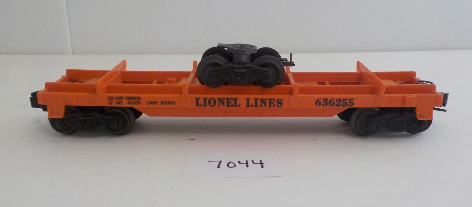Postwar Lionel O Gauge 6362 Rail Truck Car w/1 Truck #636255 (#7044)