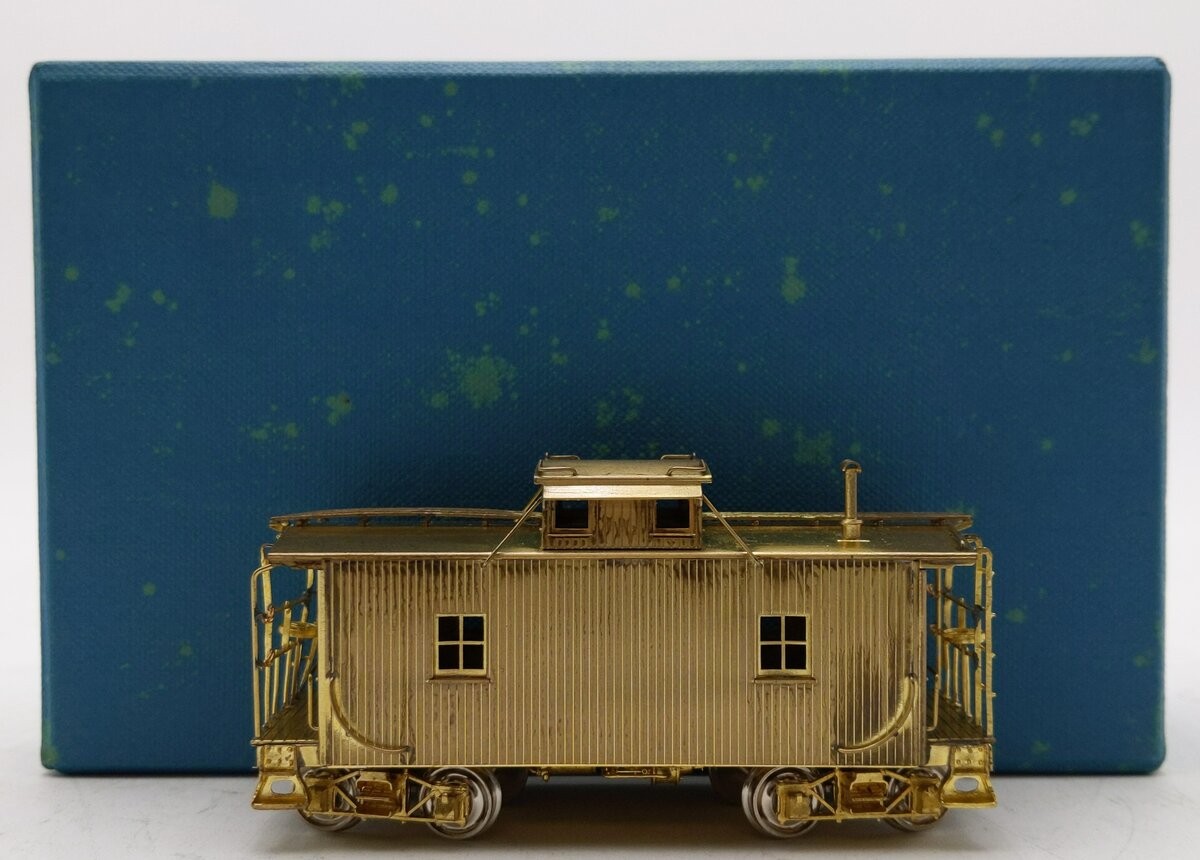 Rail Works HO Brass PRR 8-Wheel Dive NDa-Caboose – Unpainted EX/Box
