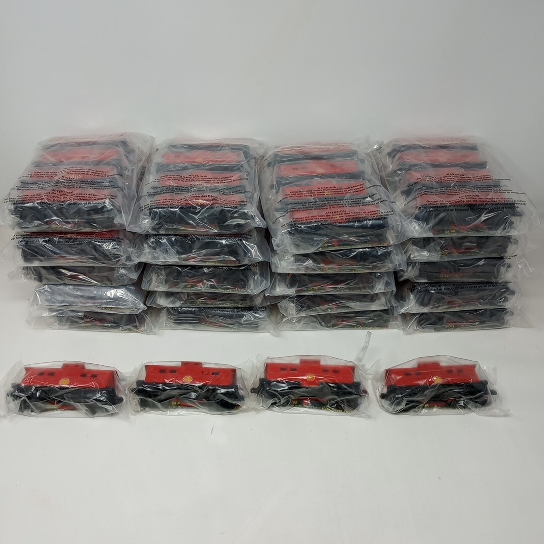 84 Shell Oil Promo Fletcher Barnhart & White Diecast HO Train Red Caboose 4″ NOS