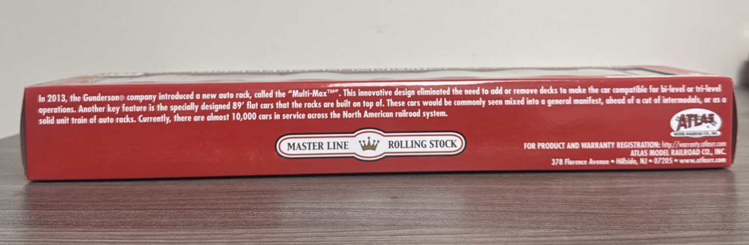 ATLAS Master Line HO RTR #20006443 Gunderson Multi-Max Auto Rack TTX #695646 CC