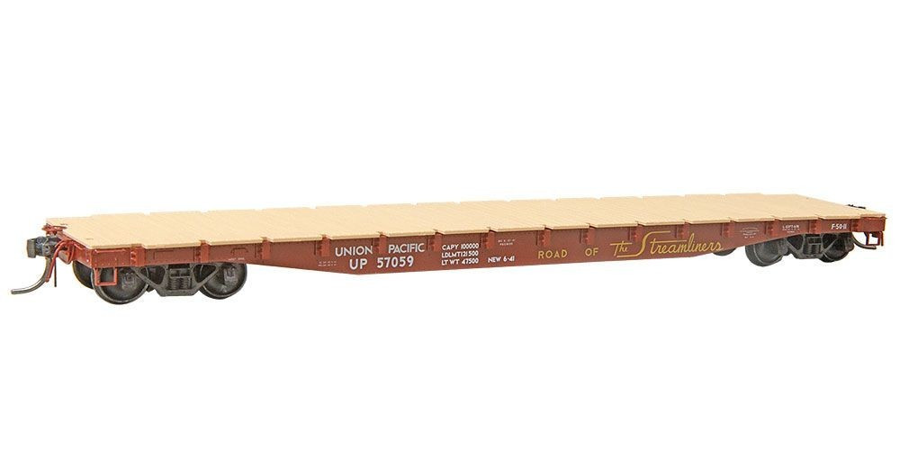 Kadee HO scale # 9506 ~ UP Union Pacific “Streamliners” ~ 50 Ton Flat Car New
