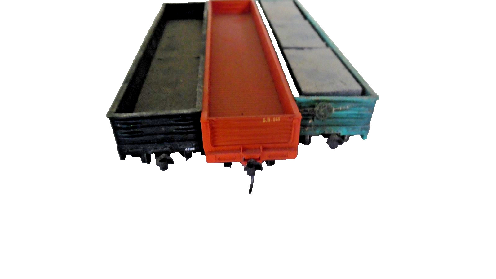 3 Car Various Road Names Ho Gondola Cars-Kadee Couplers – Used