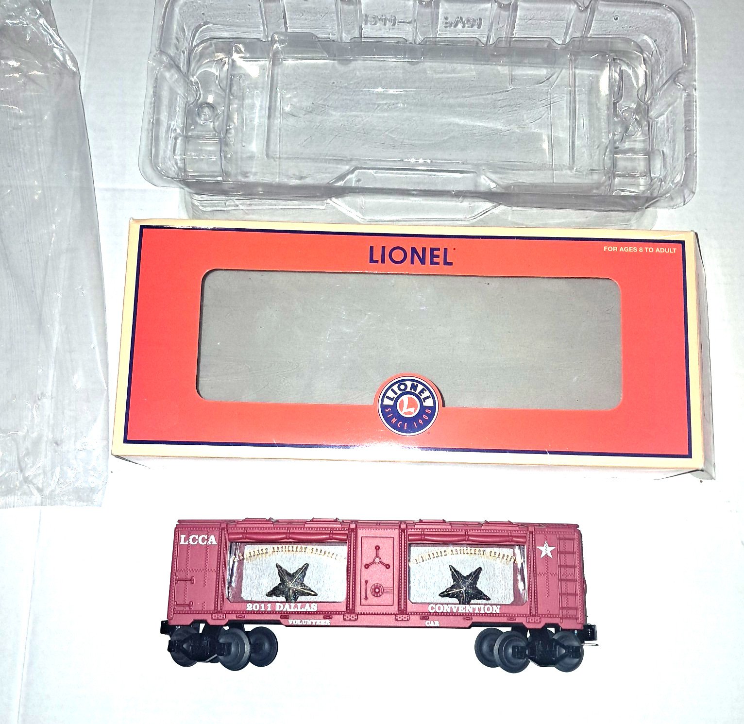 LIONEL LCCA DALLAS 2011 CONVENTION Volunteer Boxcar W/SILVER STARS VERY RARE NIB