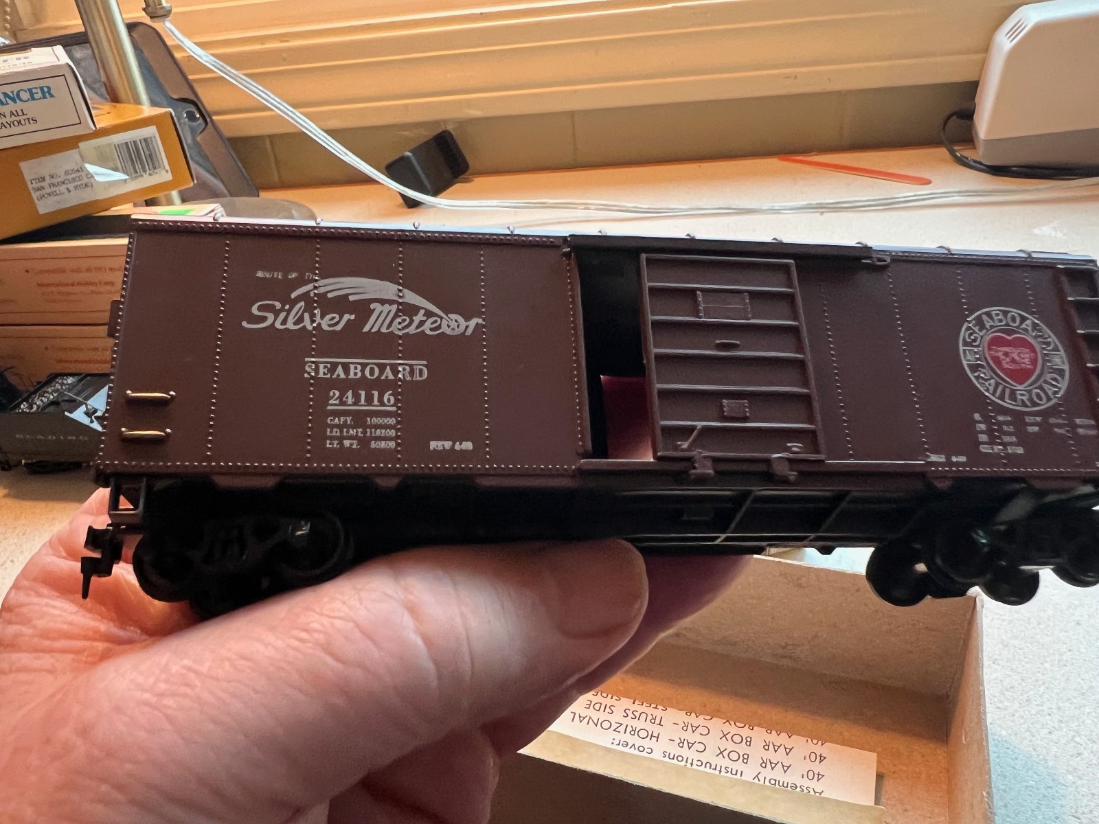 HO Scale Seaboard 40ft Box Car Roundhouse 1084 in Original Box Vintage