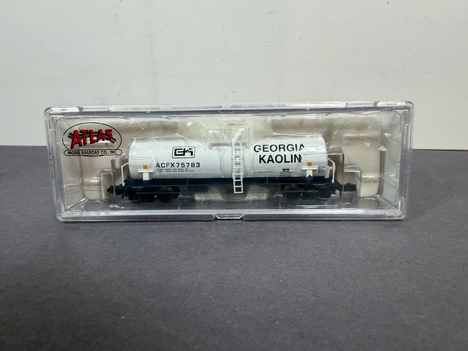Atlas N Scale Train 34812 Kaolin Tank Car GEORGIA KAOLIN ACFX 75783
