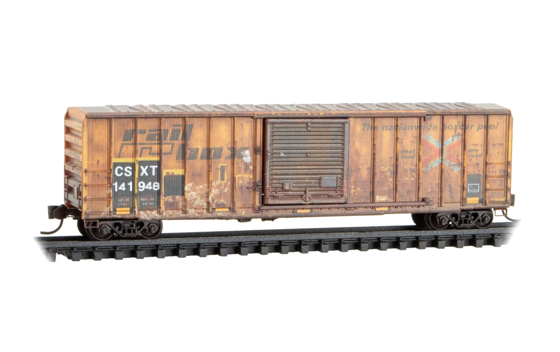 CSX ex-Railbox Repatch 50′ Ribside Boxcar Micro-Trains #025 44 439 N SCALE