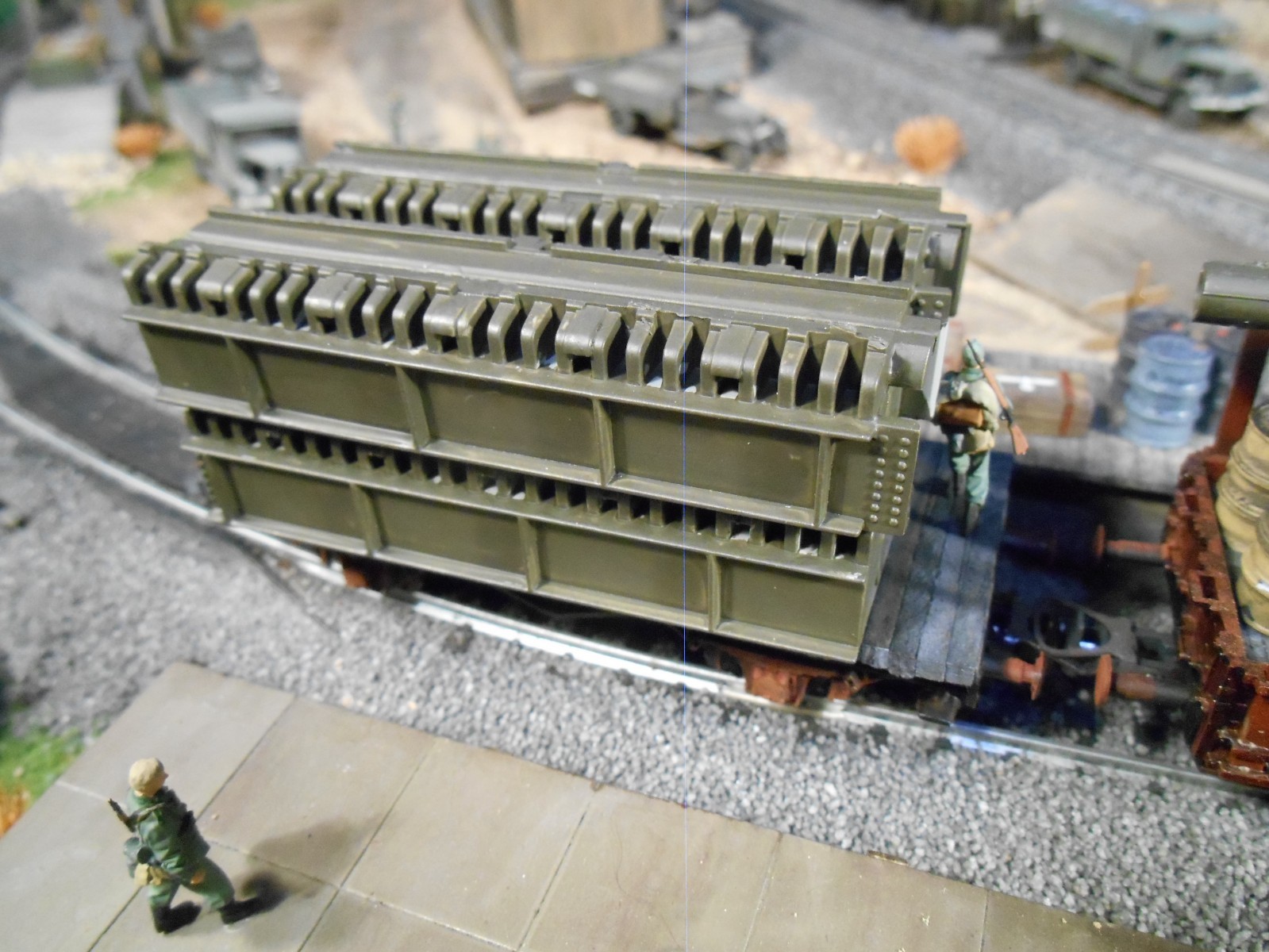HO Roco Minitank German V1 Rocket Train Custom Detailed #A2893