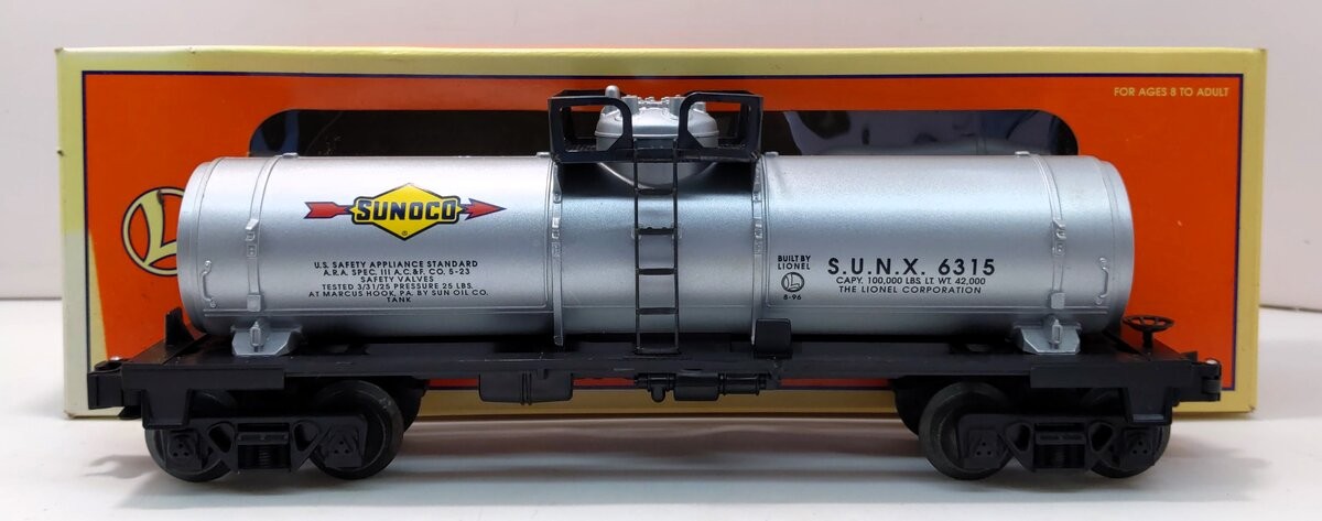 Lionel 6-19607 O Sunoco Single Dome Tank Car #6315 EX/Box