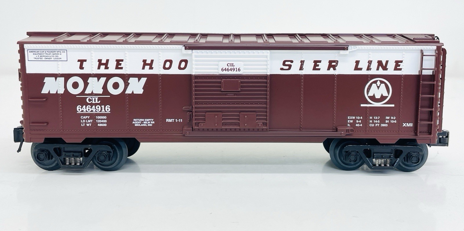 RMT Monon Hoosier Line Box Car #646916 w/ BEEPeople Figure 96499-16A New