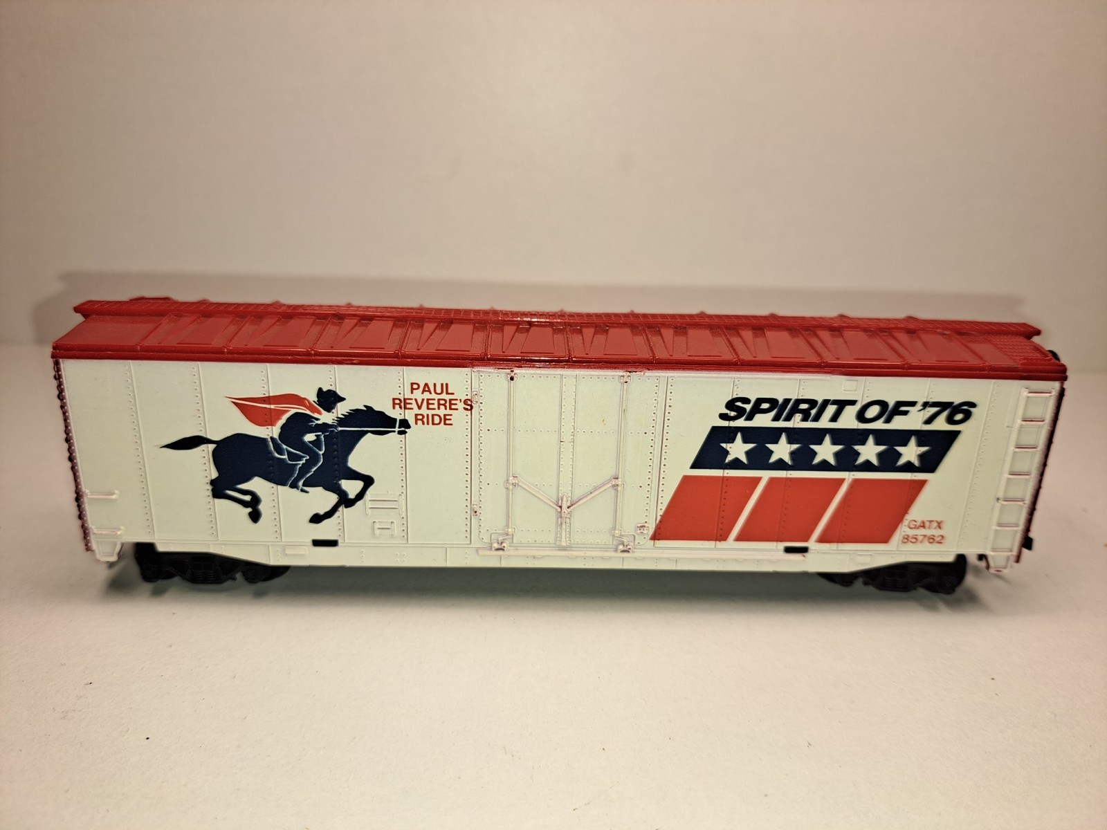 Tyco HO Spirit of ’76 Paul Revere’s Ride Train BoxCar Bicentennial GATX 85762