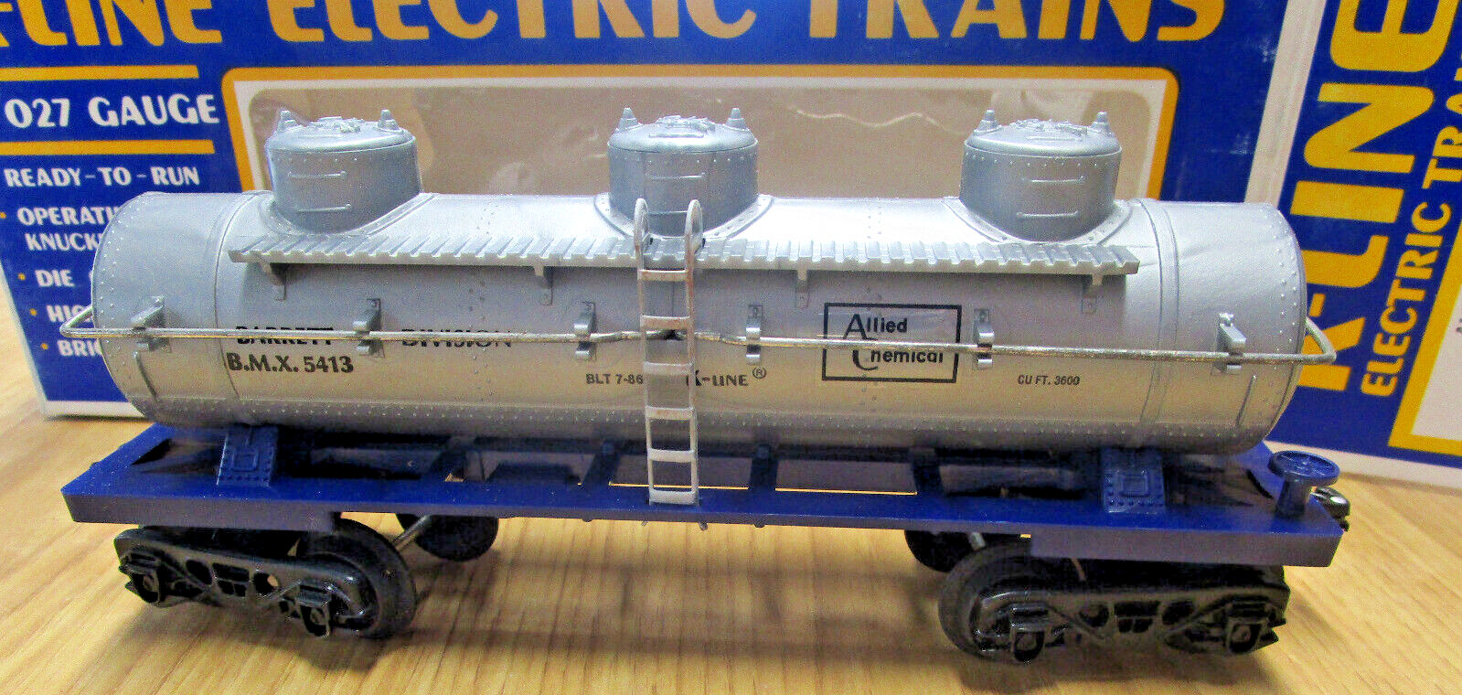 O Gauge Allied Chemicals Single Dome Tank Car #5413 by K-Line