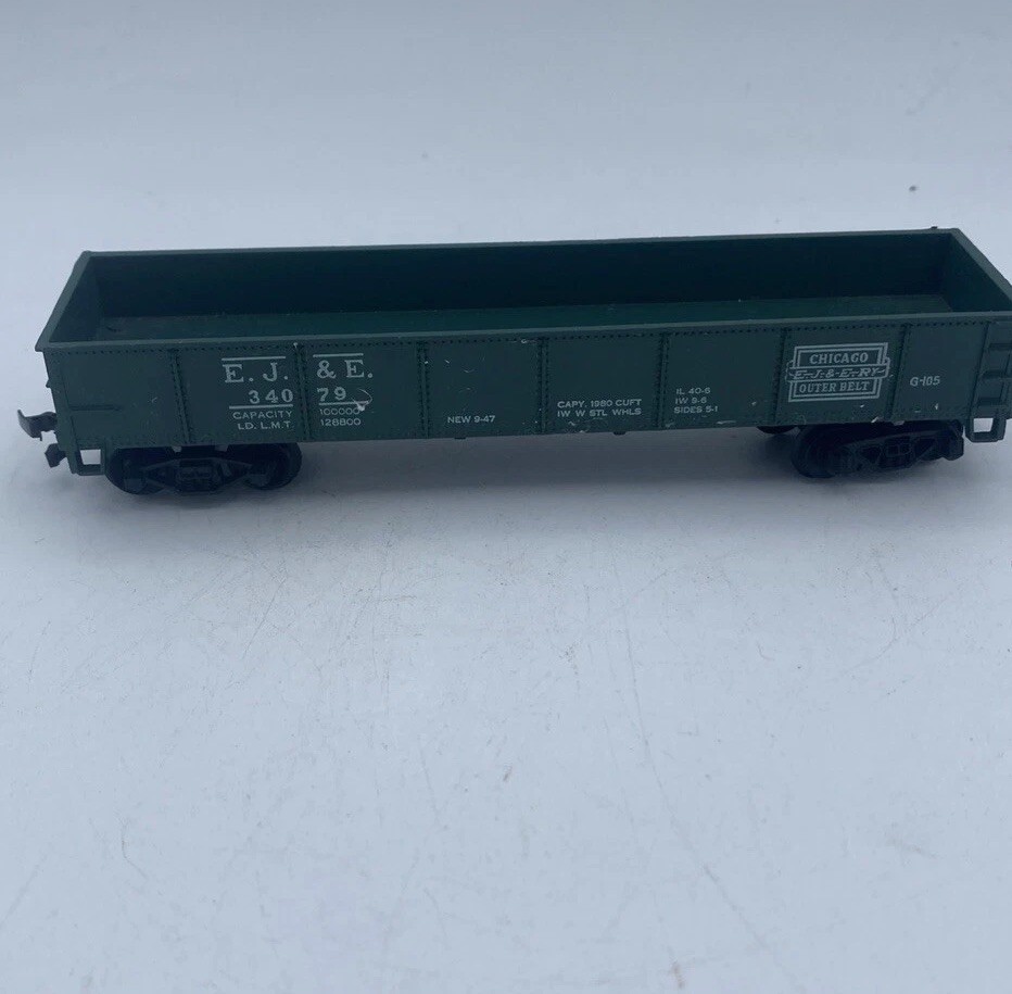 VTG LIFE-LIKE HO scale Chicago E.J. & E. green Gondola Train Car Hong Kong