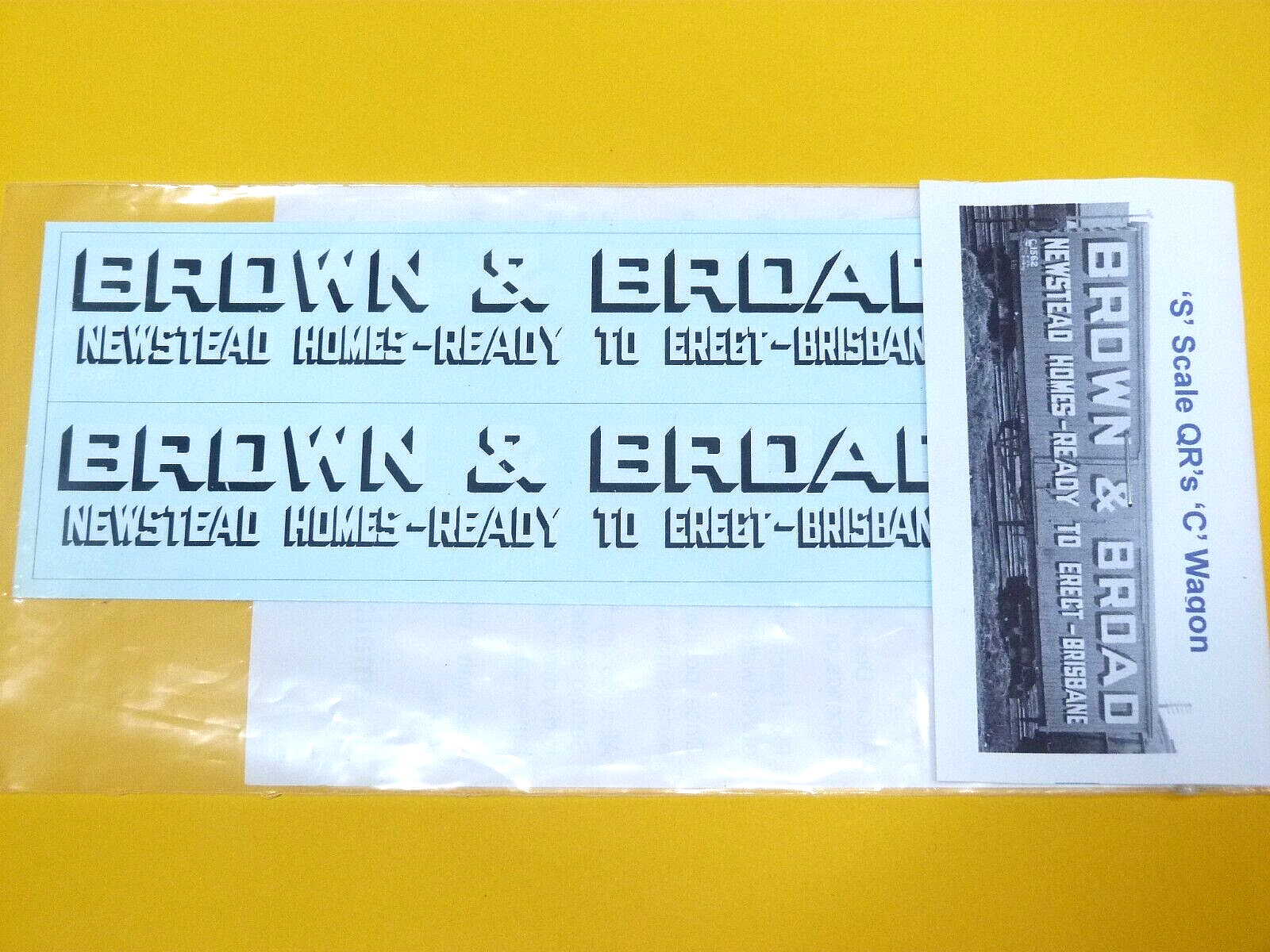S Scale QR Billboard van thin film decals. ALPS printed. Printed in Australia.