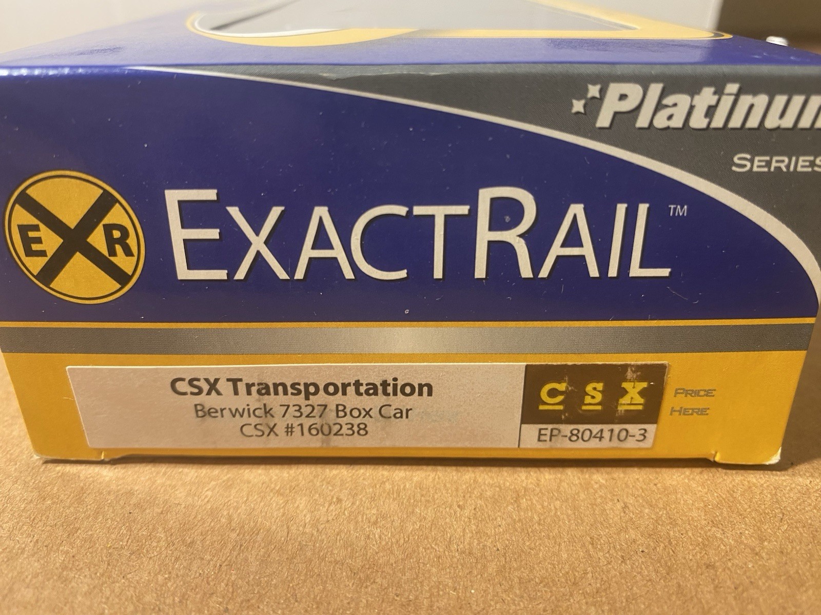 ExactRail Platinum 80410-03 CSX Transportation Berwick 7327 Box Car -New -Patch