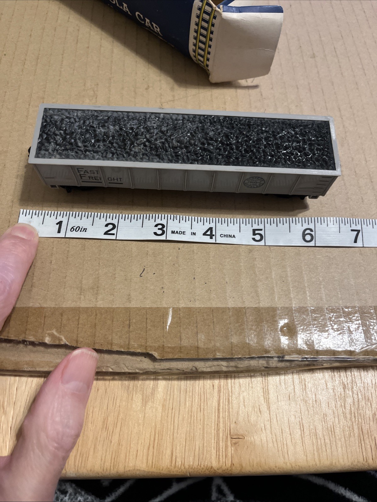 Gondola Coal Fast Freight Train Car HO Scale Vintage
